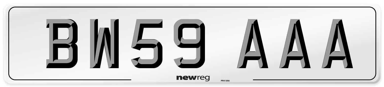 BW59 AAA Number Plate from New Reg